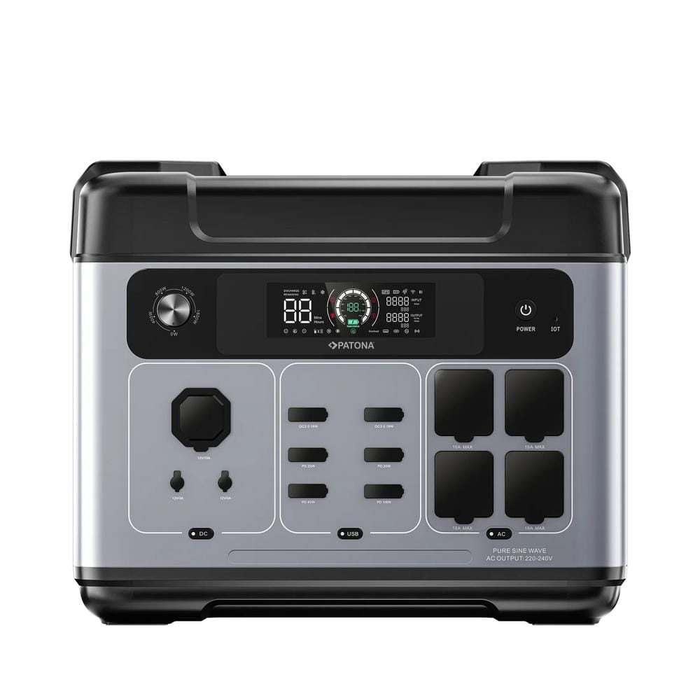 PATONA Platinum Powerstation Autarc 2400 4x AC 2400W 2048Wh USB‑C PD 100W PD 45W PD 20W incl. App PATONA Platinum Powerstation Autarc 2400 4x AC 2400W 2048Wh USB‑C PD 100W PD 45W PD 20W incl. App