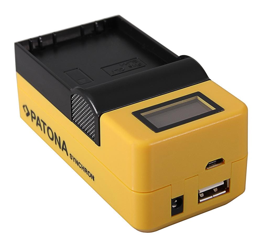 PATONA Synchron Carregador USB para Olympus BLH1 BLH-1 com ecrã LCD