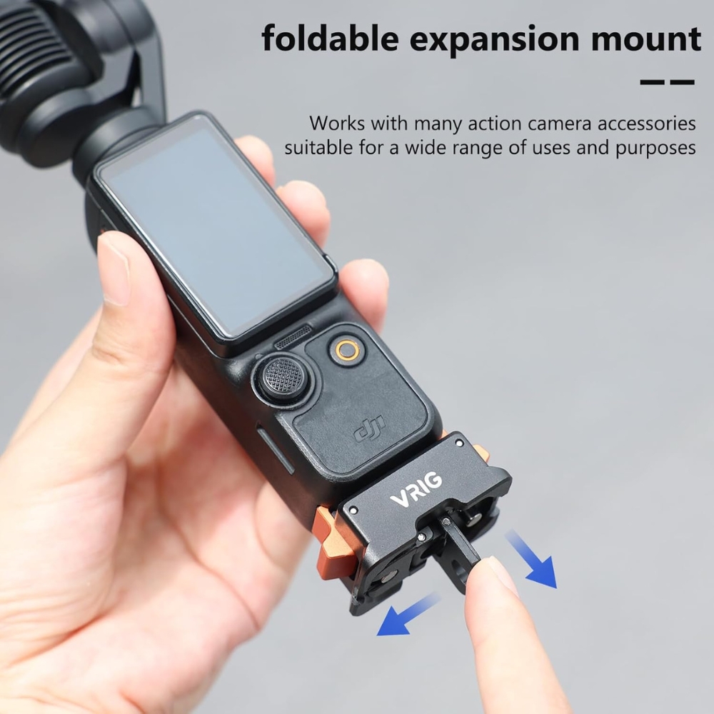 Adaptador para DJI Osmo Pocket 3 - Base metálica 4 em 1 com rosca Type-C de 1/4 de polegada Adaptador para DJI Osmo Pocket 3 - Base metálica 4 em 1 com rosca Type-C de 1/4 de polegada