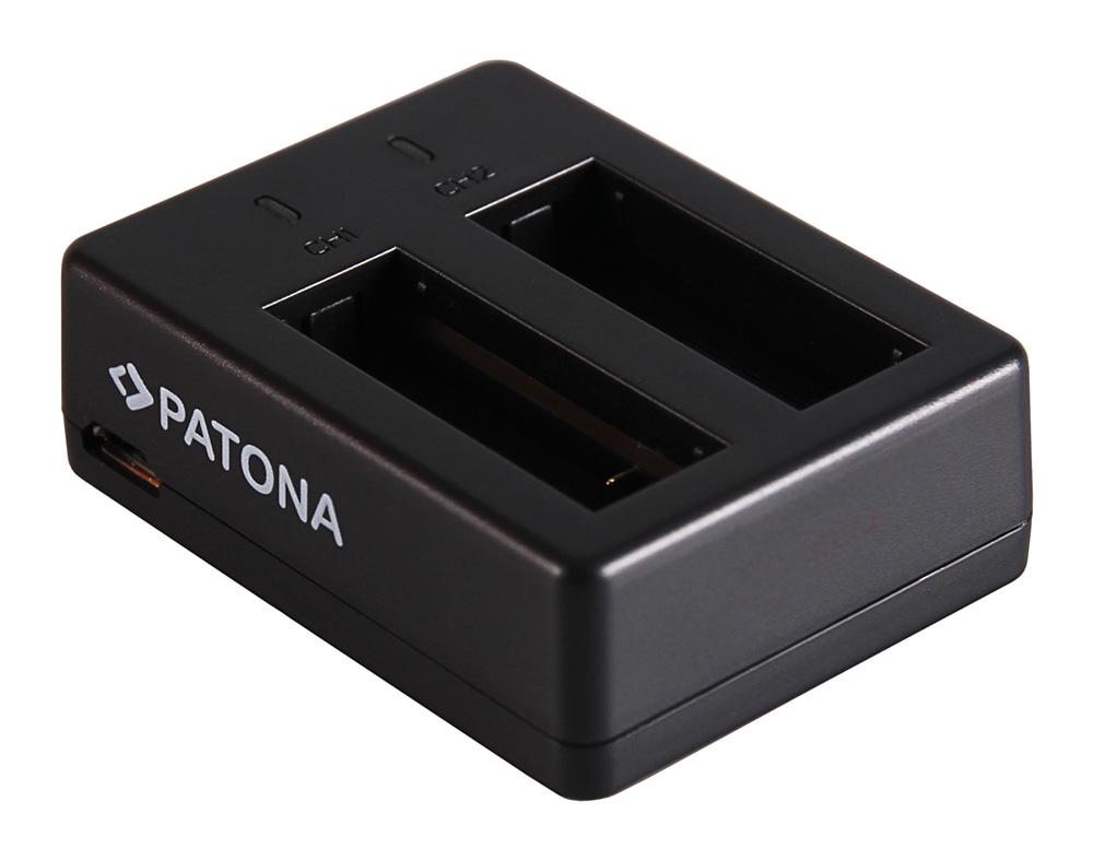 Carregador Dual Rápido PATONA para SJCAM SJ6 Legend Black SJ6000 com cabo Micro-USB Carregador Dual Rápido PATONA para SJCAM SJ6 Legend Black SJ6000 com cabo Micro-USB