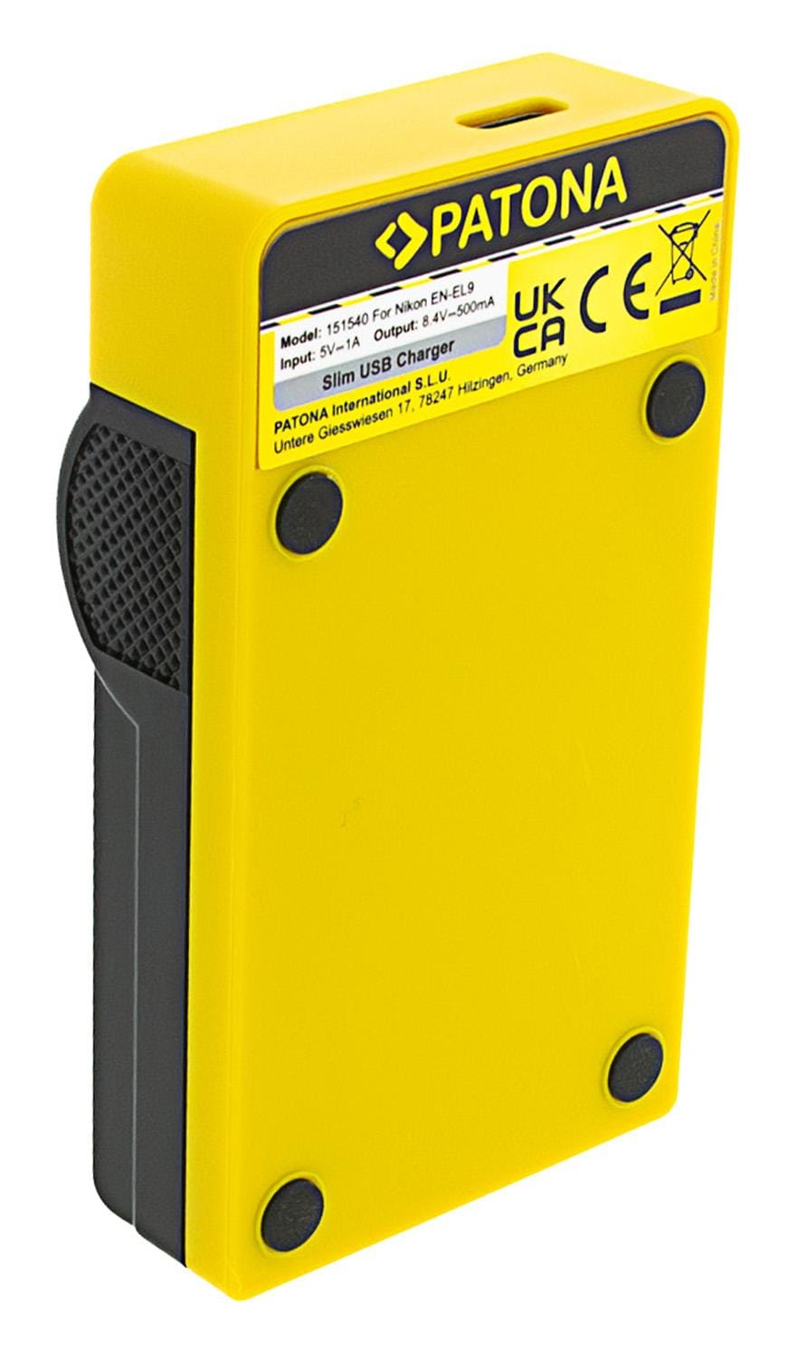 PATONA Slim Caricabatterie USB con ingresso USB-C per Nikon EN-EL9 D40 D40x D5000 D60