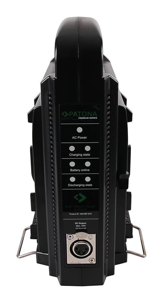 PATONA Premium Dual Caricabatterie V‑Mount per Sony BP‑95W BP‑GL65 BP‑190WS con cavo XLR a 4 pin PATONA Premium Dual Caricabatterie V‑Mount per Sony BP‑95W BP‑GL65 BP‑190WS con cavo XLR a 4 pin