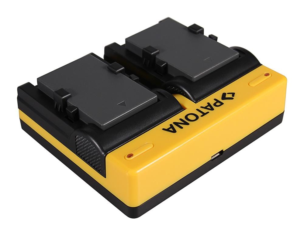 PATONA Caricatore Dual per Canon NB-1LH NP-600 Digital ELPH con Micro-USB