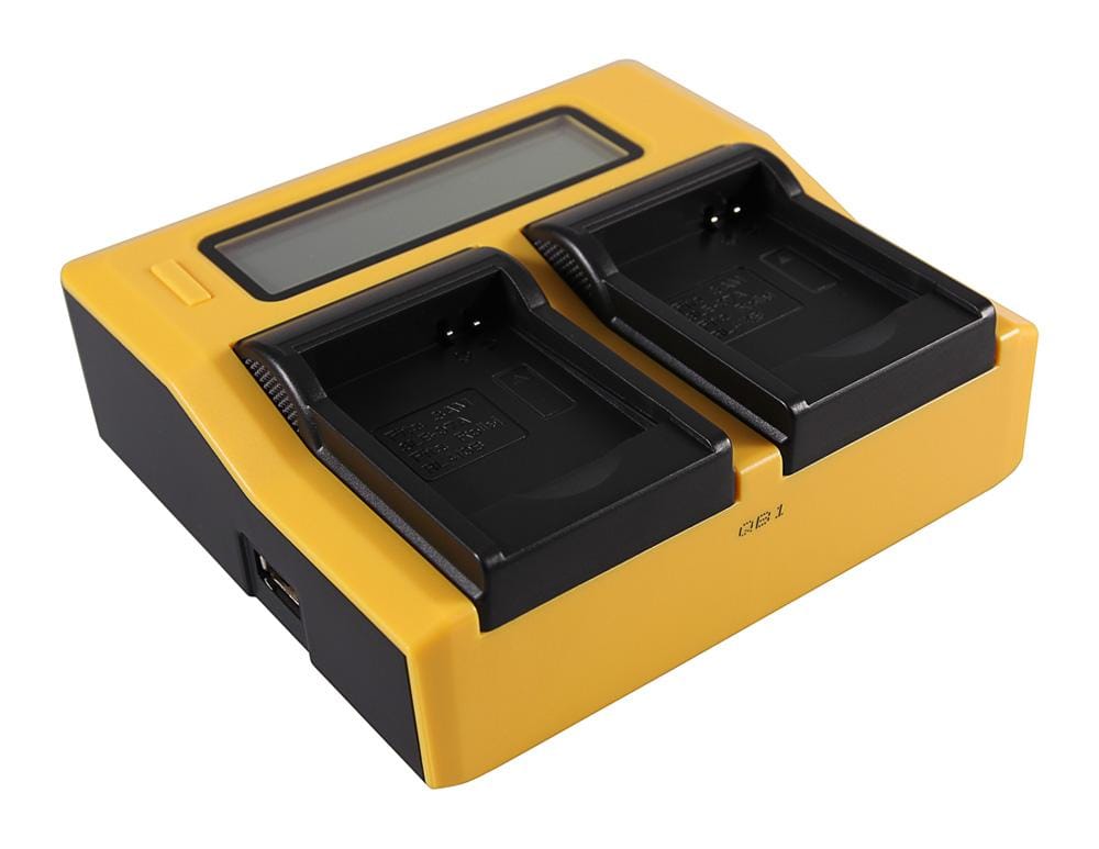 Caricatore Dual LCD USB PATONA per Actioncam Rollei RL410B 230 240 410 410B 420