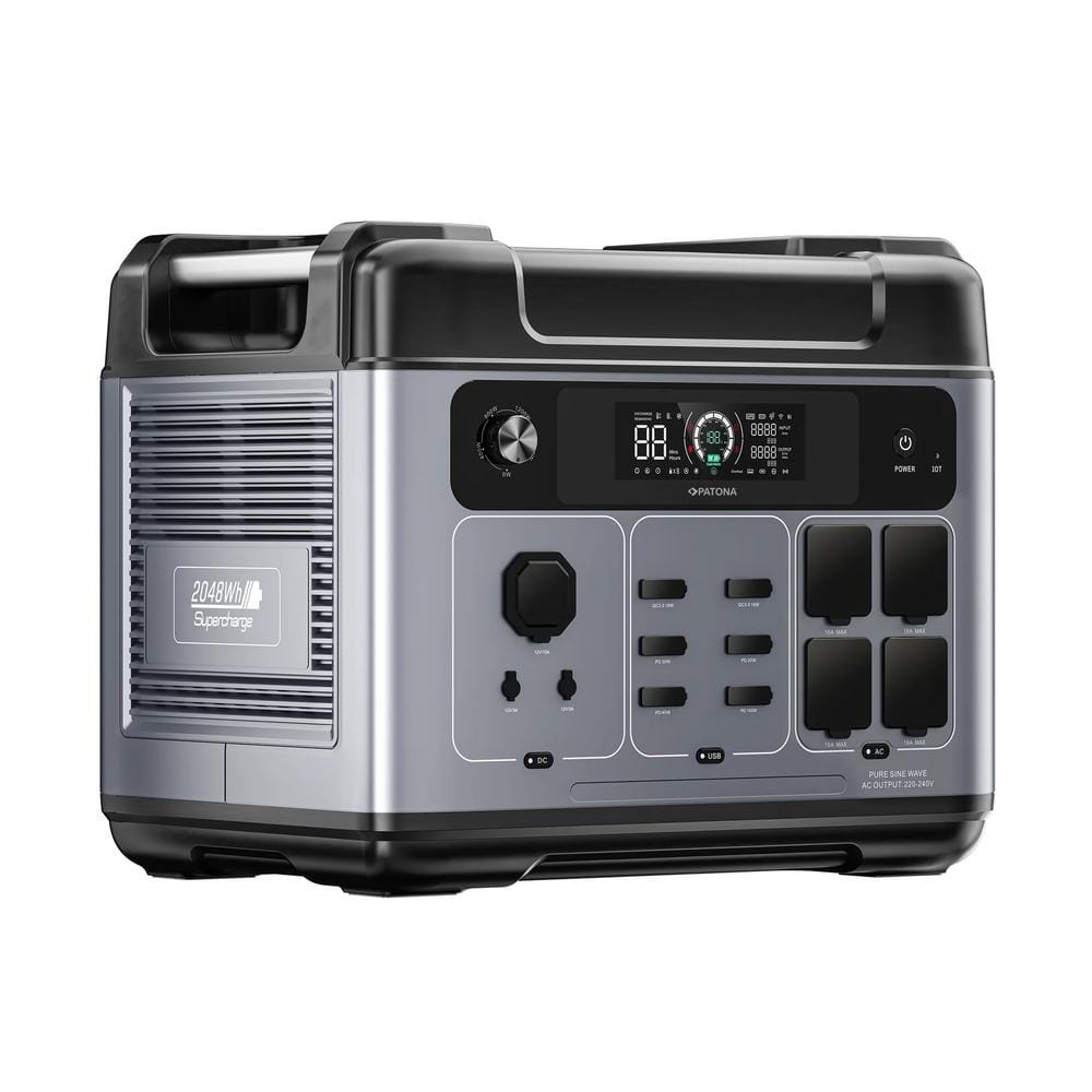 PATONA Platinum Powerstation Autarc 2400 4x AC 2400W 2048Wh USB‑C PD 100W PD 45W PD 20W incl. App PATONA Platinum Powerstation Autarc 2400 4x AC 2400W 2048Wh USB‑C PD 100W PD 45W PD 20W incl. App