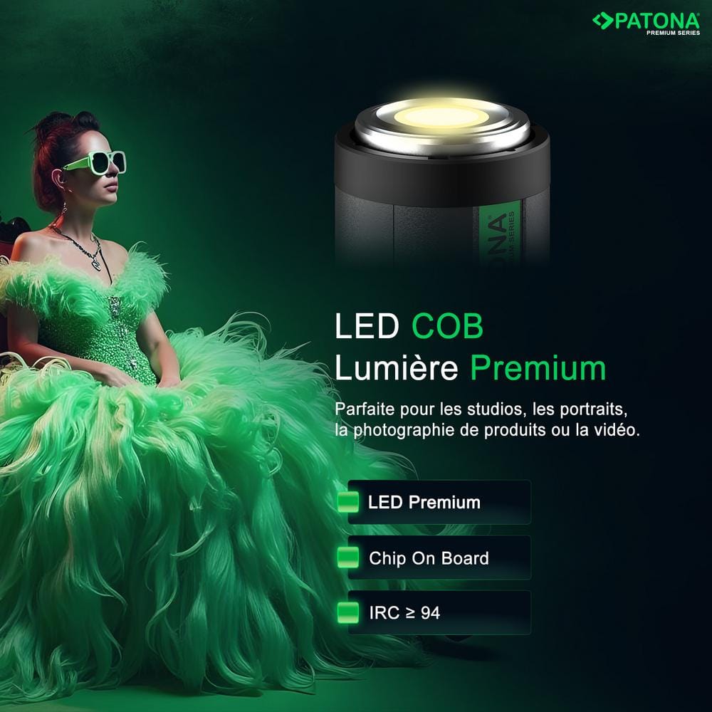 PATONA Premium COB LED Light ML-1200 120W Bi-Color for Photo and Video Production incl. Carrying Case PATONA Premium COB LED Light ML-1200 120W Bi-Color for Photo and Video Production incl. Carrying Case