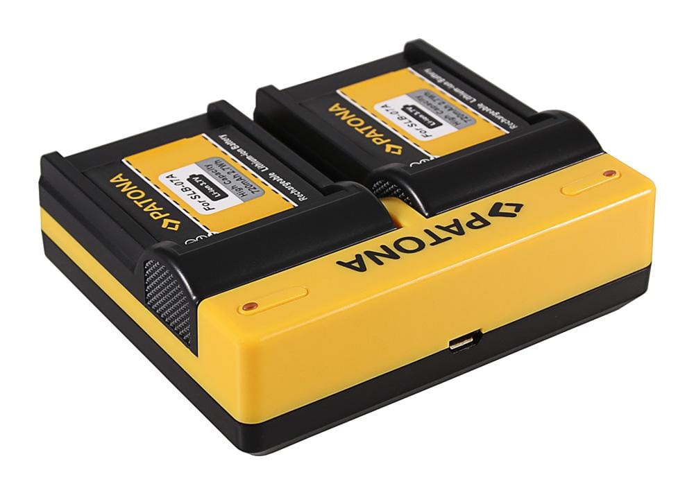 Caricatore Duale PATONA per Samsung SLB‑07A TL TL100 TL210 TL220 TL225 TL90 PL150 con Micro‑USB Caricatore Duale PATONA per Samsung SLB‑07A TL TL100 TL210 TL220 TL225 TL90 PL150 con Micro‑USB