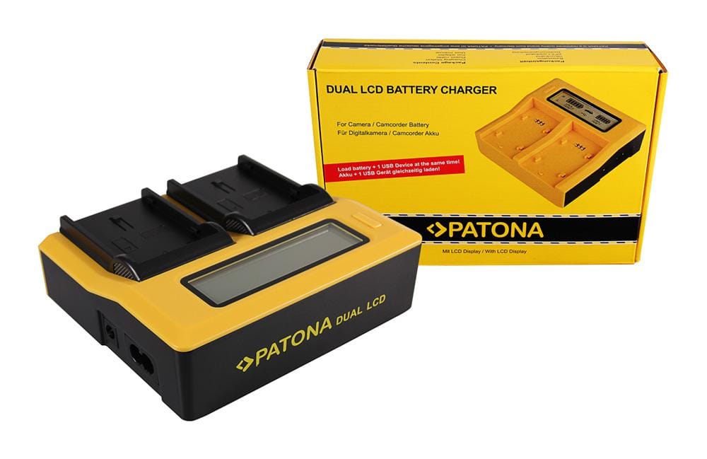 PATONA Carregador USB Dual LCD para Pentax D Li90 D‑Li90 PATONA Carregador USB Dual LCD para Pentax D Li90 D‑Li90