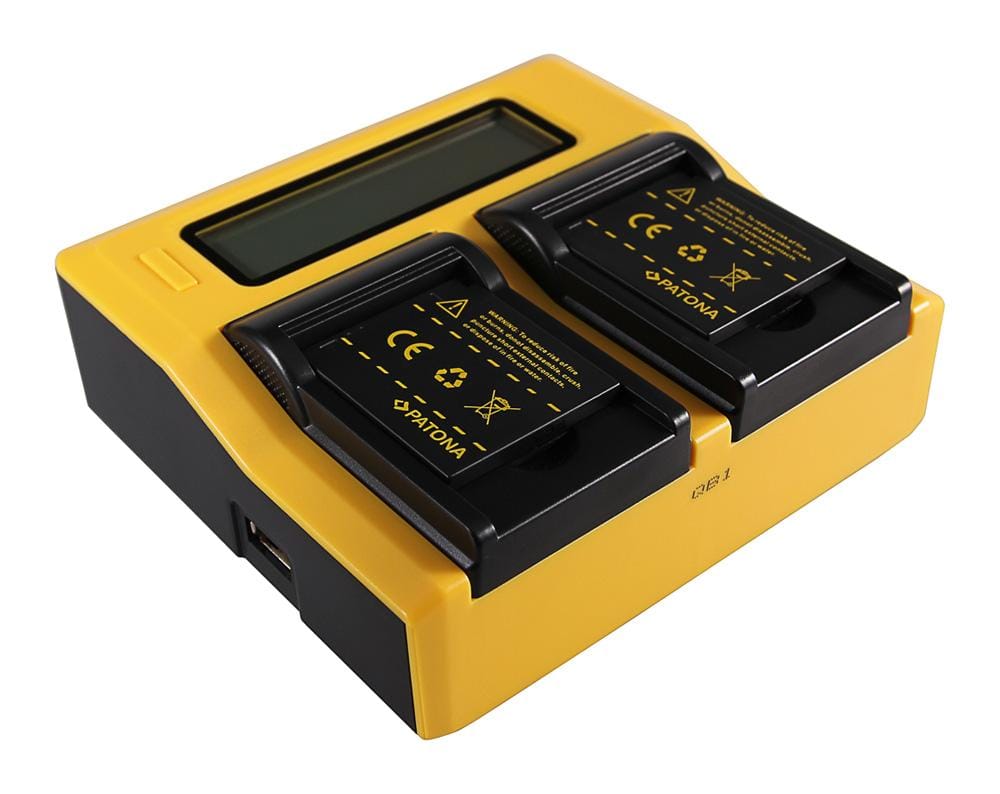 PATONA Dual LCD USB Caricabatterie per Panasonic DMW-BCK7 Lumix DMC78FXW DMC-78FXW DMCFH2 DMC-FH2 PATONA Dual LCD USB Caricabatterie per Panasonic DMW-BCK7 Lumix DMC78FXW DMC-78FXW DMCFH2 DMC-FH2