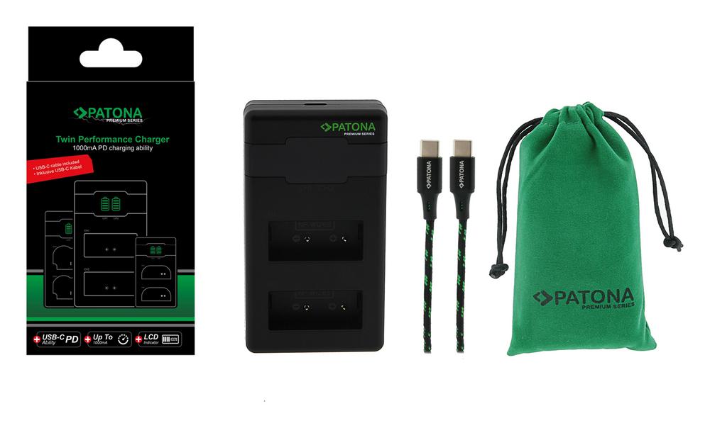 PATONA Carregador PD Premium Twin Performance para Fuji NP‑W126 HS30 EXR HS30EXR HS‑30EXR HS33 EXR HS33EXR HS‑33EXR XPro 1