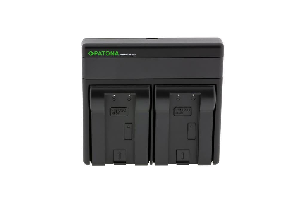 PATONA Premium Dual PD Charger for Casio NP-50 with USB‑C Input Output