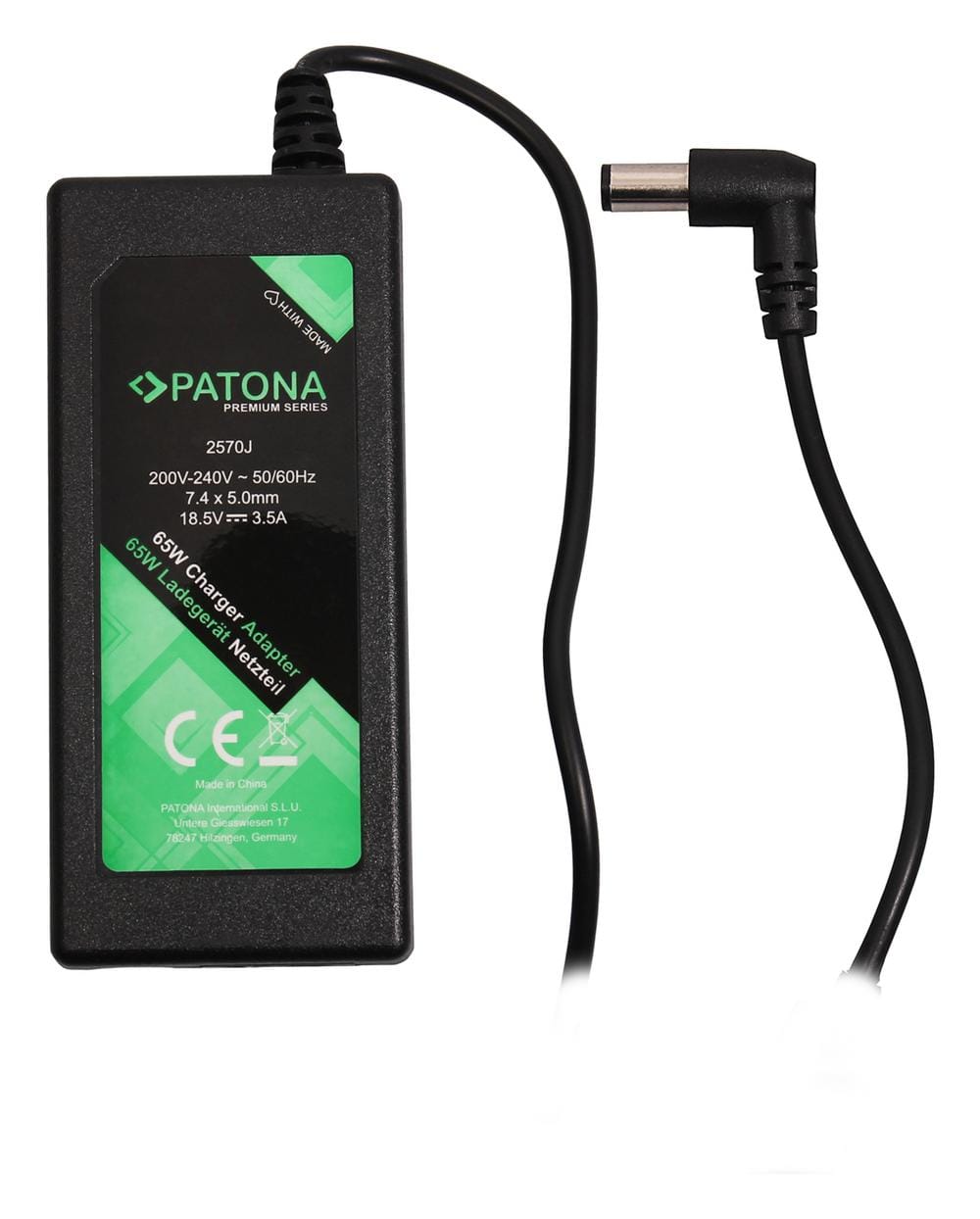 PATONA Alimentation Premium 18,5V 3,5A 65W pour HP NX6115 NX6315 NX6320 NX6330 NX7300