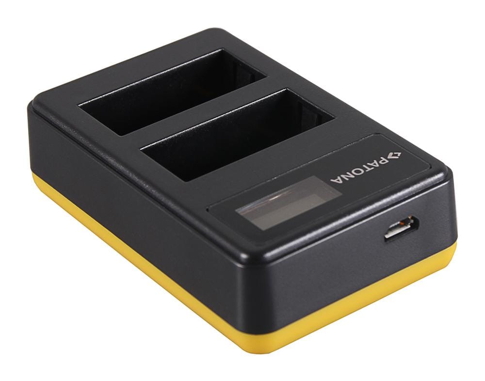 PATONA Caricabatterie Dual LCD USB per batteria Fujifilm NP‑W126 – compatibile con HS30 EXR HS30EXR HS‑30EXR HS33 X‑Pro 1