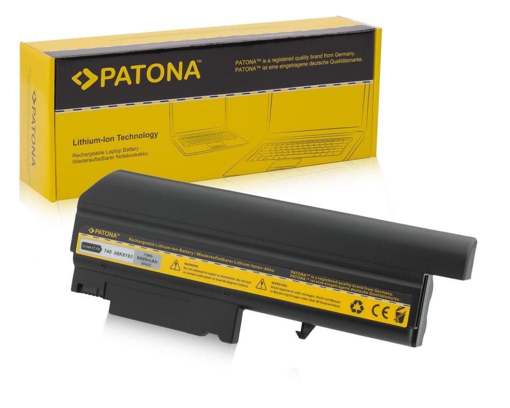 PATONA Bateria para IBM Thinkpad T40 T41 T42 T43 R51 02K8193 6600mAh PATONA Bateria para IBM Thinkpad T40 T41 T42 T43 R51 02K8193 6600mAh