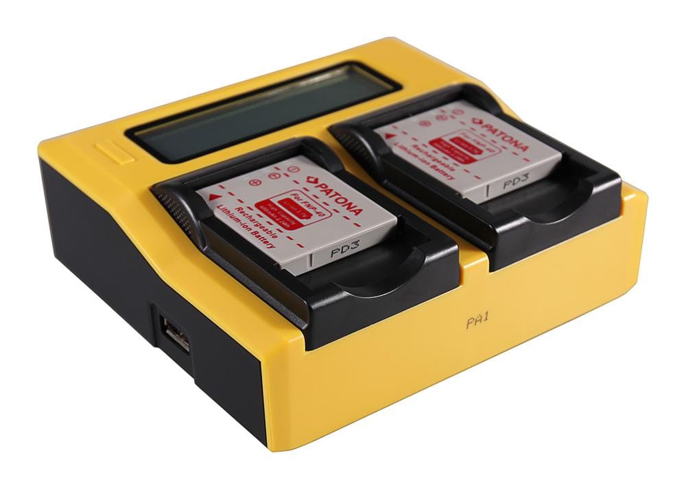 PATONA Dual LCD USB Caricatore per Fujifilm Fuji NP-40 Finepix F30 F-30 F31 F-31 F31fd F-31fd F402
