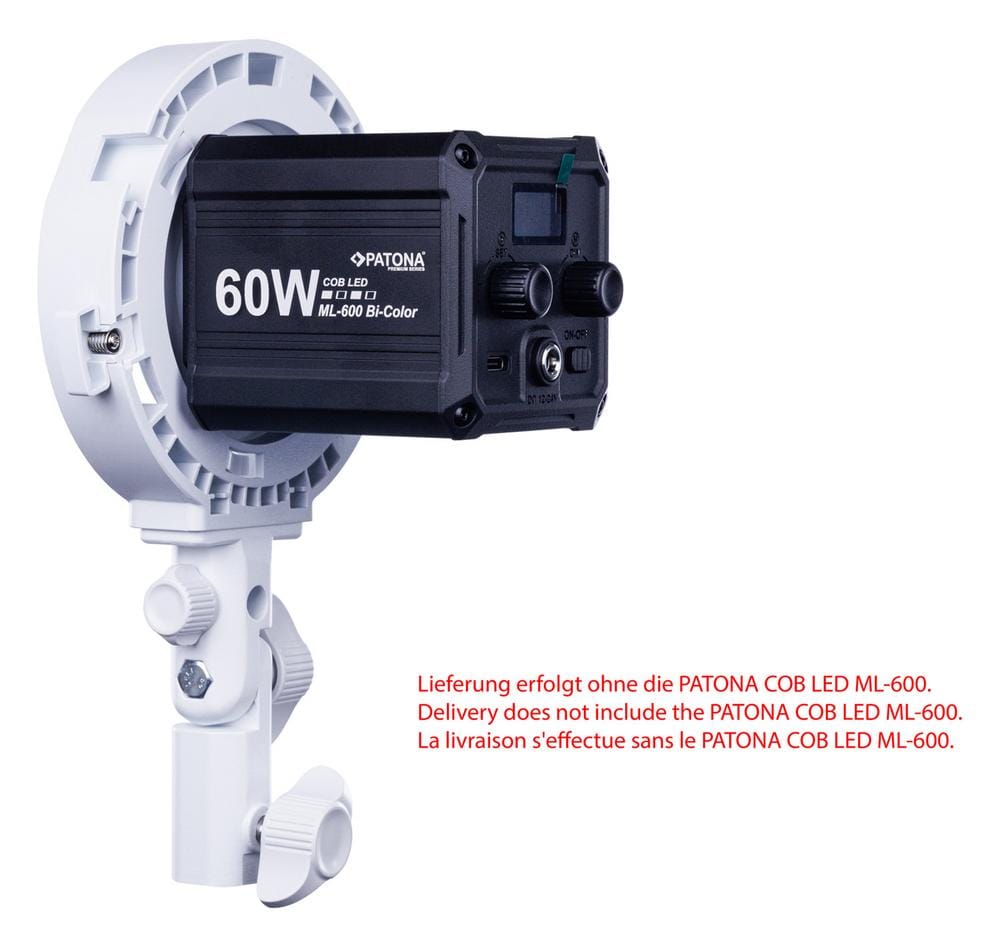 Supporto Bowens Premium PATONA per la lampada LED PATONA ML-600 Supporto Bowens Premium PATONA per la lampada LED PATONA ML-600