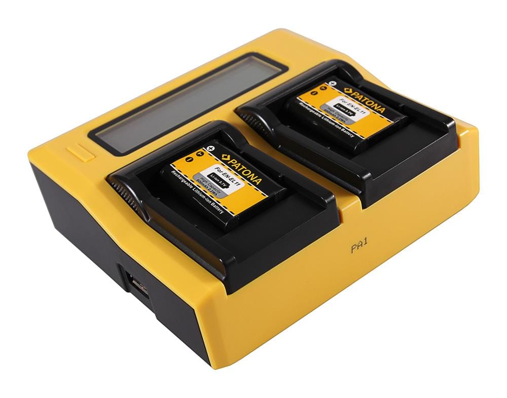 PATONA Caricabatterie Dual LCD USB per Casio e Nikon EN-EL11 TR350 TR-350 Nikon EN-EL11 PATONA Caricabatterie Dual LCD USB per Casio e Nikon EN-EL11 TR350 TR-350 Nikon EN-EL11