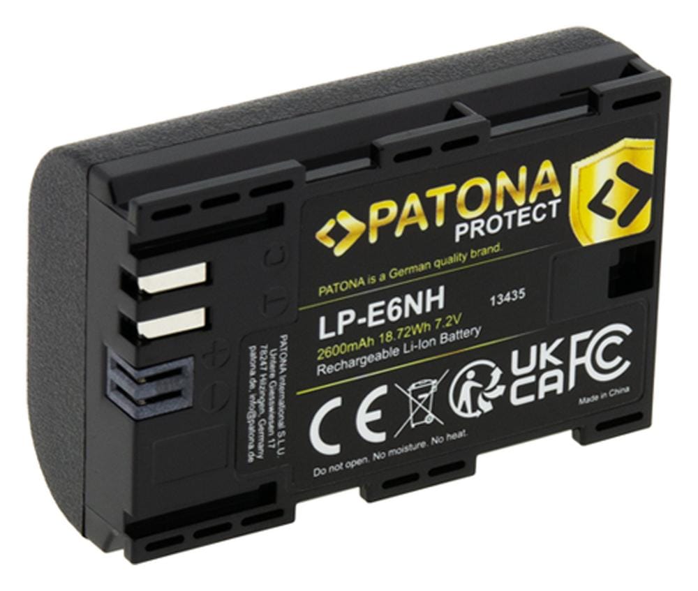 PATONA PROTECT Battery LP‑E6NH for Canon EOS R5, R6, R6II, R7 PATONA PROTECT Battery LP‑E6NH for Canon EOS R5, R6, R6II, R7