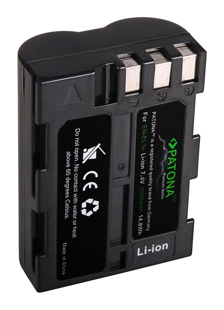 PATONA Bateria Premium para Nikon D700 D300 D200 D100 D80 D70 D50 EN-EL3e PATONA Bateria Premium para Nikon D700 D300 D200 D100 D80 D70 D50 EN-EL3e