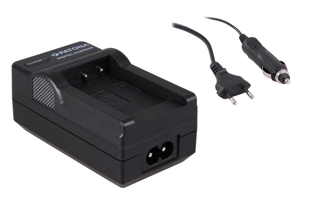 Chargeur 2‑en‑1 PATONA pour Minolta NP-900 NP900 Slimline X4 X5 X6 DC5080 avec chargeur de voiture (12 V)