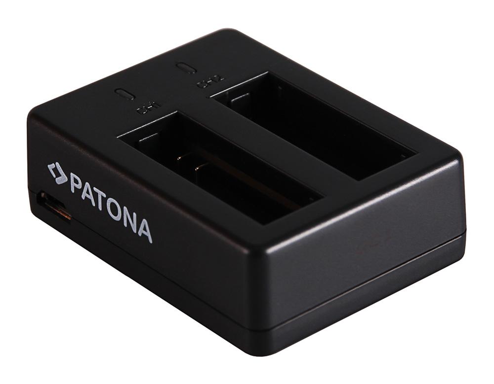 PATONA Carregador Rápido Dual para SJCAM SJ7 Star com Cabo Micro-USB