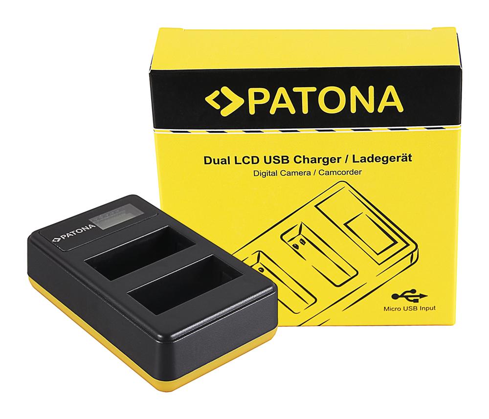 Chargeur USB à double écran LCD PATONA pour Canon LP-E8 550D 600D 650D 700D
