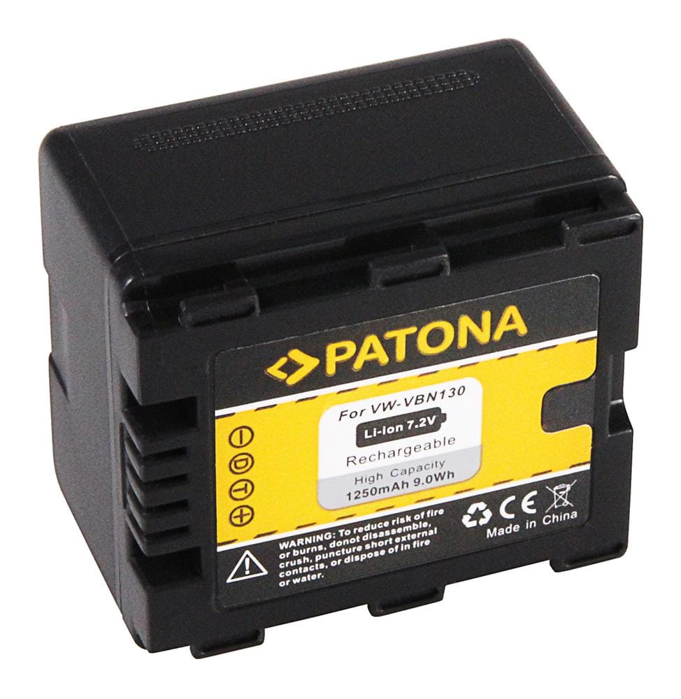 PATONA Batteria per Panasonic VBN130 VBN130E VW-VBN130 SD800 SD900 TM900 PATONA Batteria per Panasonic VBN130 VBN130E VW-VBN130 SD800 SD900 TM900