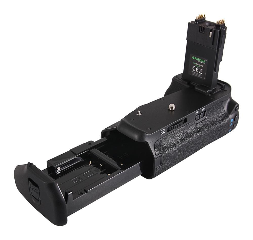 PATONA Impugnatura Batteria Premium per Canon EOS 70D/80D/90D – BG‑E14H, 2x LP‑E6 e telecomando IR