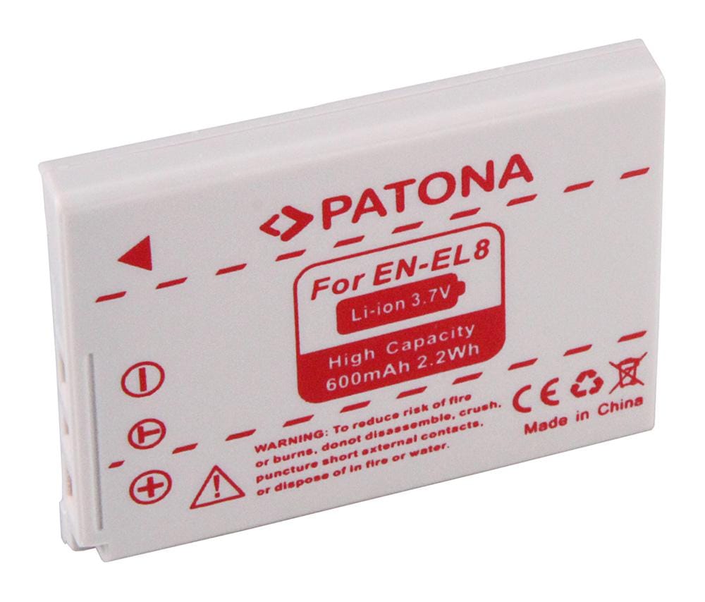 Patona Batteria per Nikon Coolpix P2 P1 S3 S2 S1 ENEL8 EN-EL8