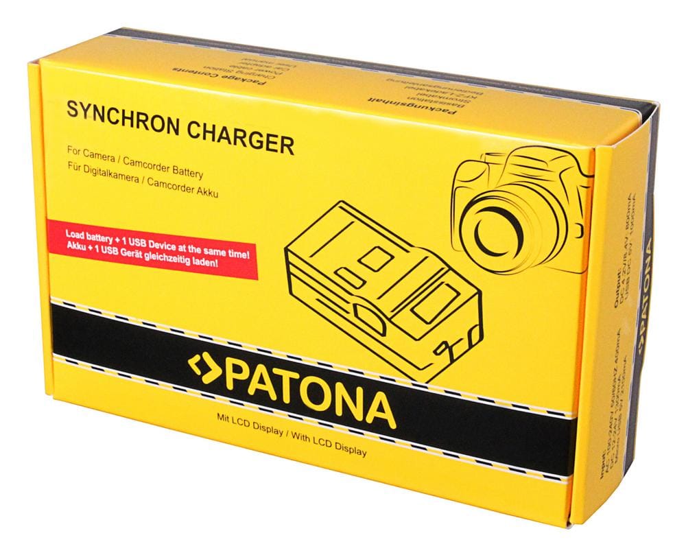 PATONA Synchron Carregador USB para JVC SSL-75 SSL-JVC50 SSL-JVC75 HM600 HM650 com ecrã LCD PATONA Synchron Carregador USB para JVC SSL-75 SSL-JVC50 SSL-JVC75 HM600 HM650 com ecrã LCD