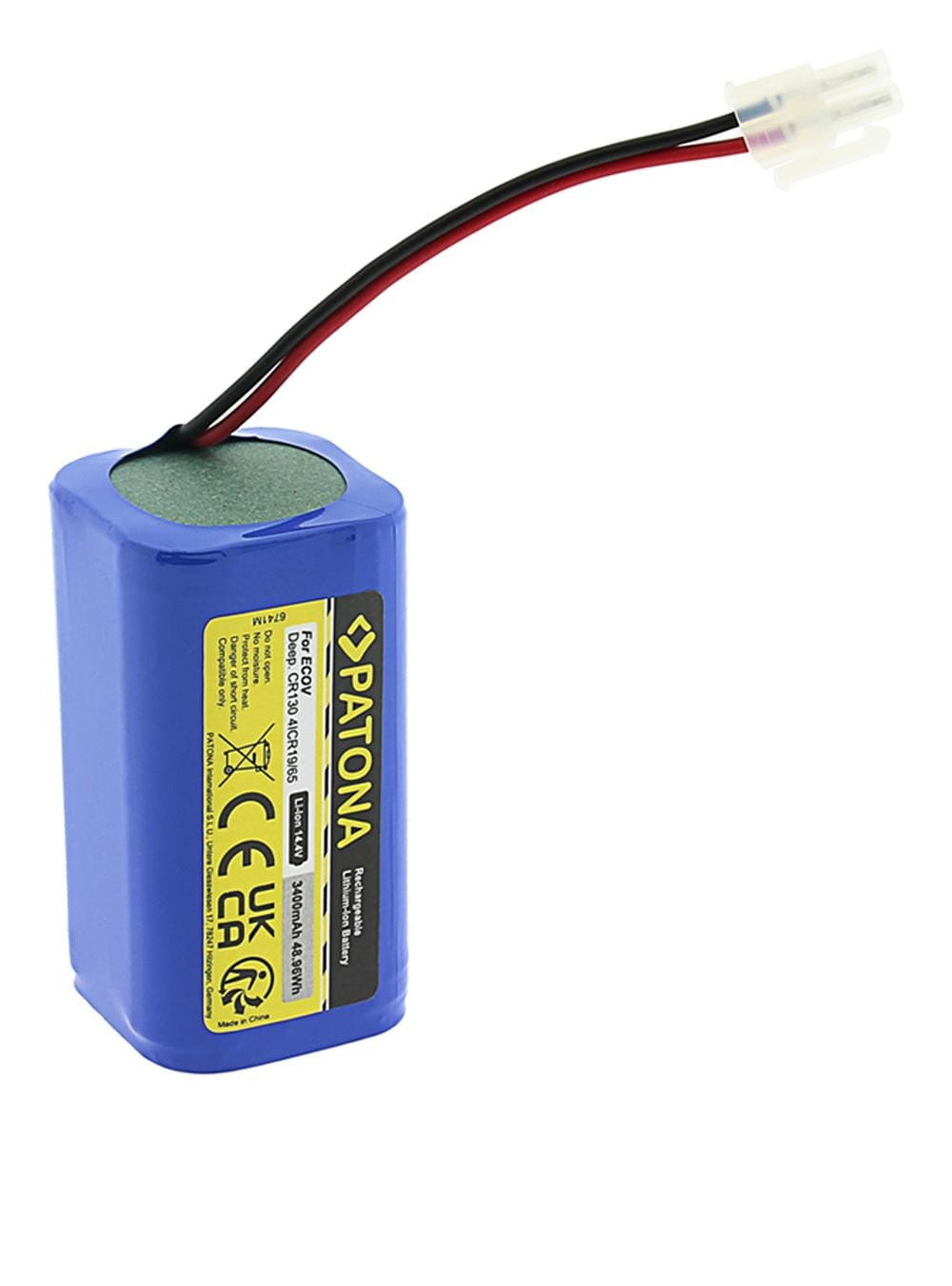 PATONA Batterie pour Ecovacs Deebot CR130 4ICR19 65 PATONA Batterie pour Ecovacs Deebot CR130 4ICR19 65