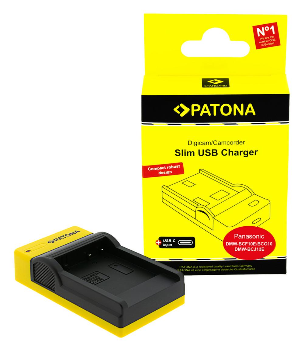 Caricatore USB‑C Slim PATONA per Panasonic DMW‑BCF10E Lumix DMC‑FS7 DMCLX5 DMC‑LX5 Caricatore USB‑C Slim PATONA per Panasonic DMW‑BCF10E Lumix DMC‑FS7 DMCLX5 DMC‑LX5