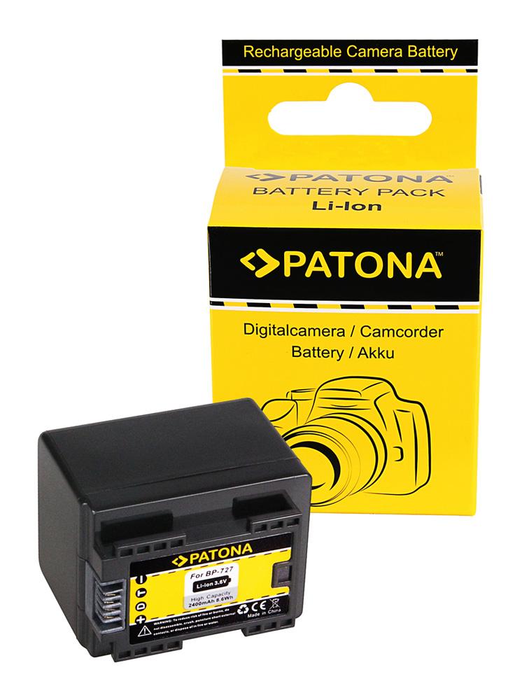 PATONA batteria per Canon BP-727 HF R36 HF38 HF306 HFR46 HF48 HF406 PATONA batteria per Canon BP-727 HF R36 HF38 HF306 HFR46 HF48 HF406