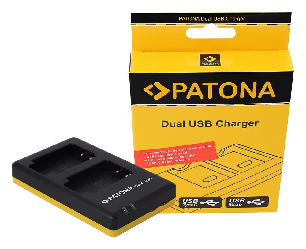 PATONA Dual Fast Charger for Sony NP-BX1 NPBX1 with USB-C Cable