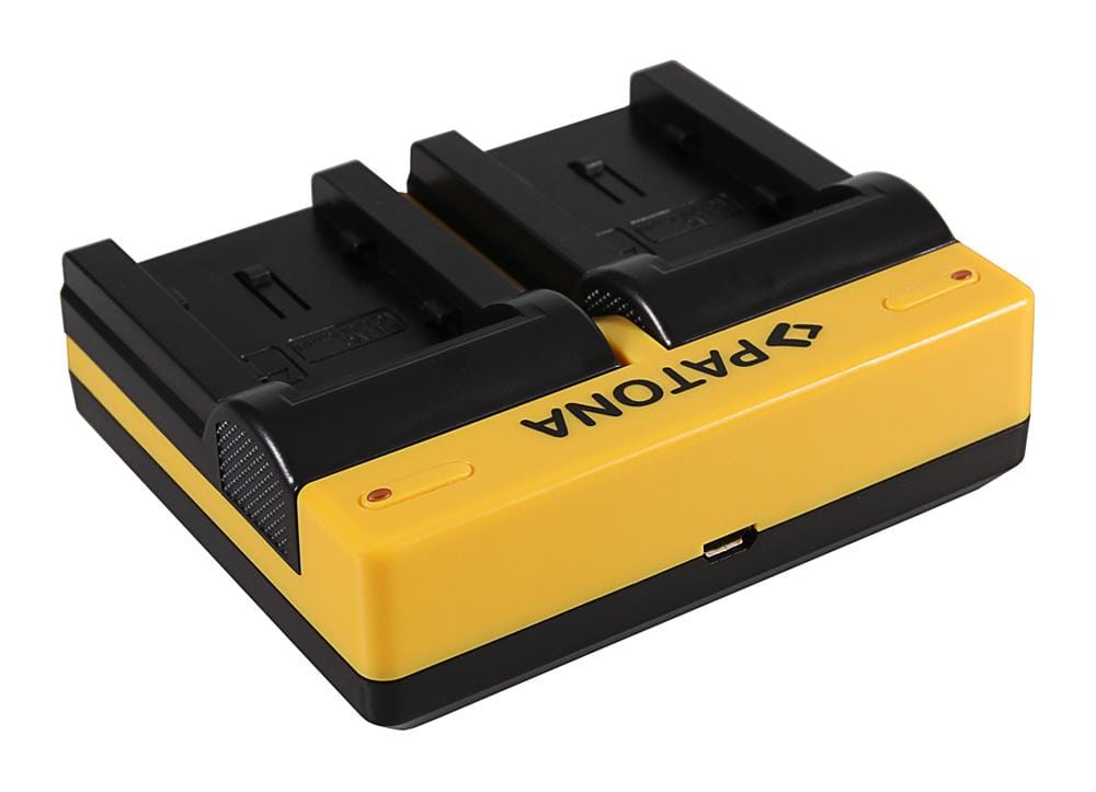 Caricatore Dual PATONA per JVC BN-VG107U Everio GZHM965 GZ-HM965 GZHM970 GZ-HM970 con cavo Micro-USB