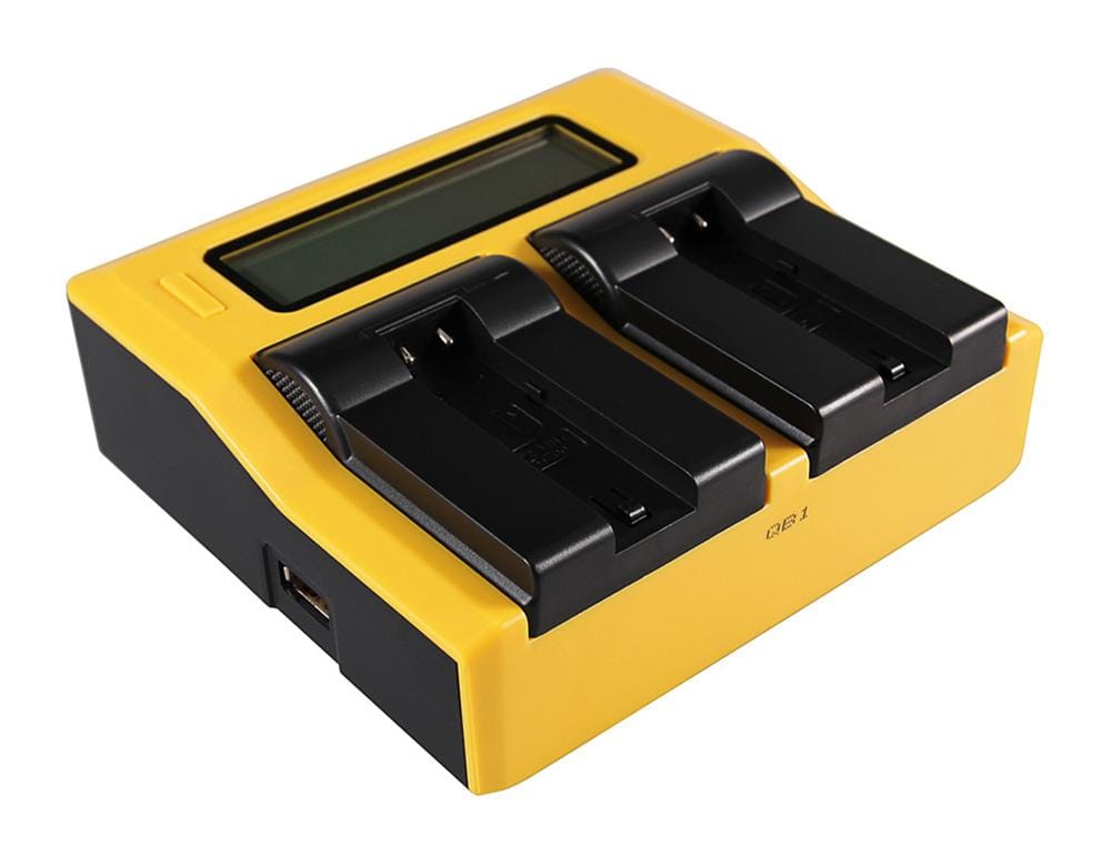 PATONA Caricabatterie Dual LCD USB per Konica Minolta Samsung NP-700 Dimage DGX50K DG-X50-K DGX50R