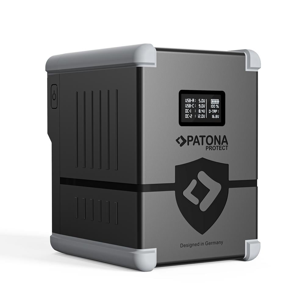 PATONA PROTECT Batteria V‑Mount V200‑PD100 198 Wh con USB‑C PD100 W, USB‑A, D‑Tap e 2 uscite DC PATONA PROTECT Batteria V‑Mount V200‑PD100 198 Wh con USB‑C PD100 W, USB‑A, D‑Tap e 2 uscite DC