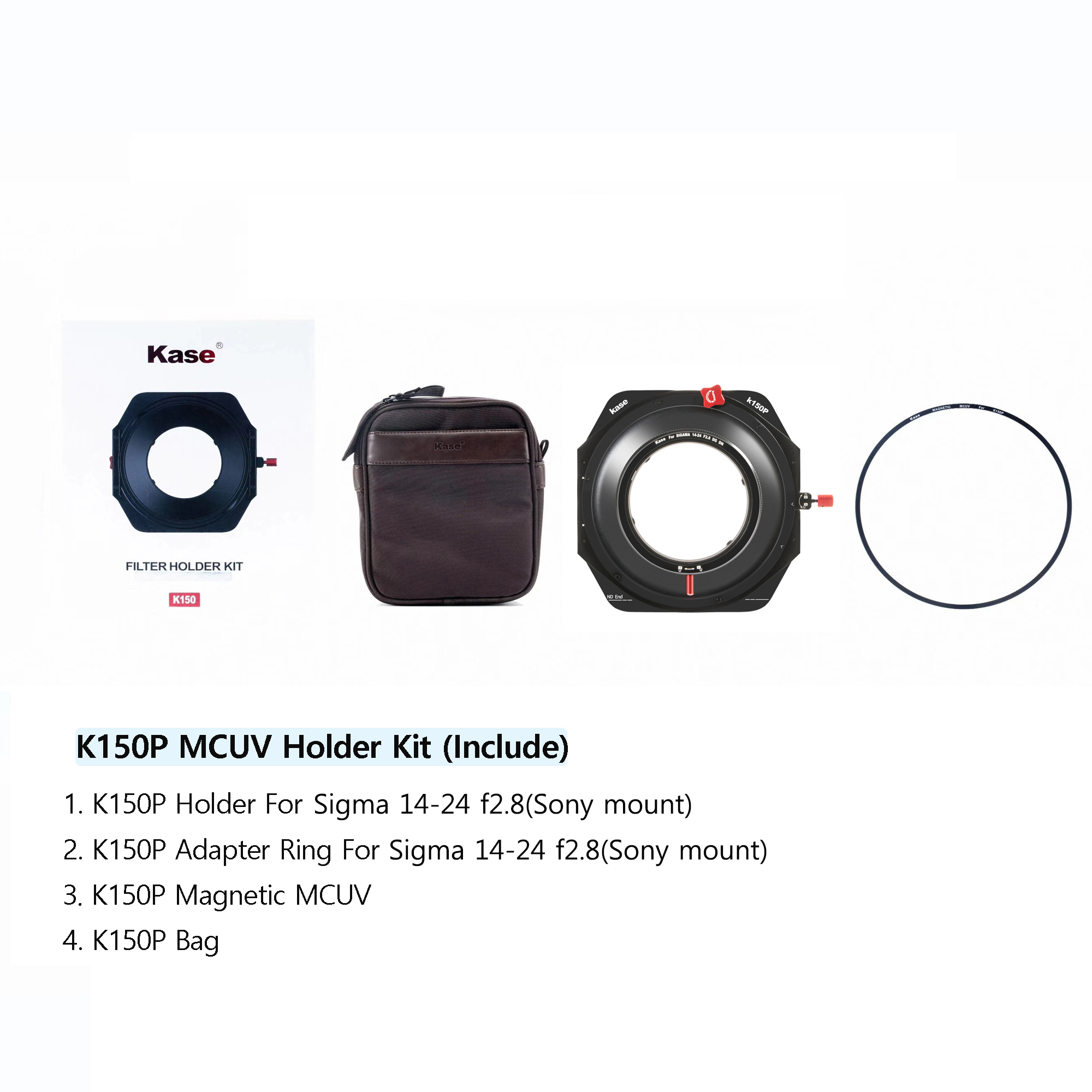 K150P Sigma 14-24mm F2.8 DG DN Set 3 avec sac porte-filtre filtre MCUV K150P Sigma 14-24mm F2.8 DG DN Set 3 avec sac porte-filtre filtre MCUV