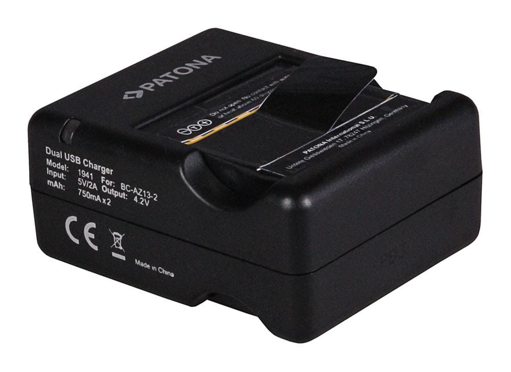 Carregador Rápido Dual PATONA para Xiaomi Yi AZ13-2 AZ13-1 com cabo Micro-USB Carregador Rápido Dual PATONA para Xiaomi Yi AZ13-2 AZ13-1 com cabo Micro-USB