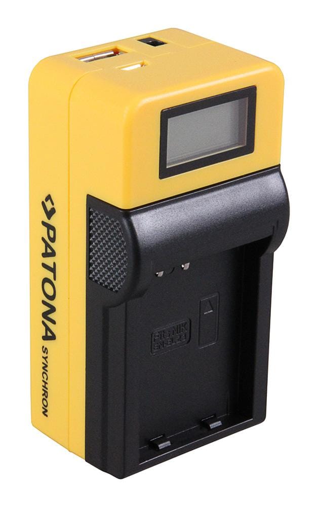 PATONA Synchron Carregador USB para Nikon ENEL23 EN-EL23 com ecrã LCD
