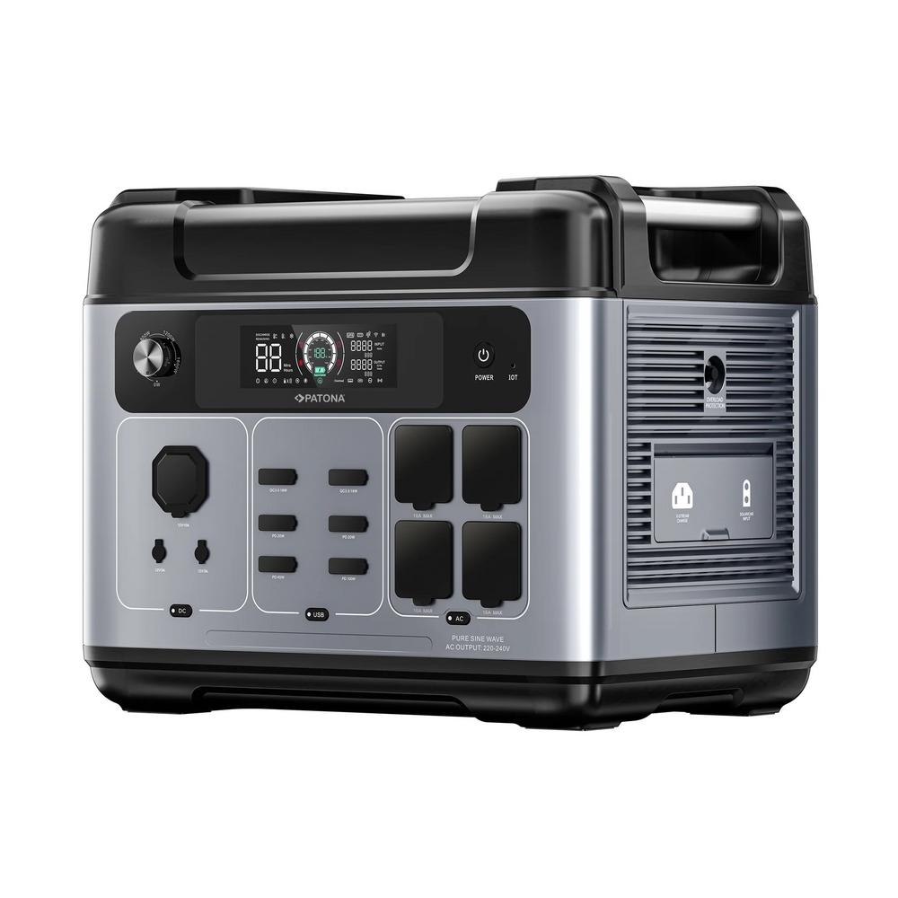 PATONA Platinum Powerstation Autarc 2400 4x AC 2400W 2048Wh USB‑C PD 100W PD 45W PD 20W incl. App