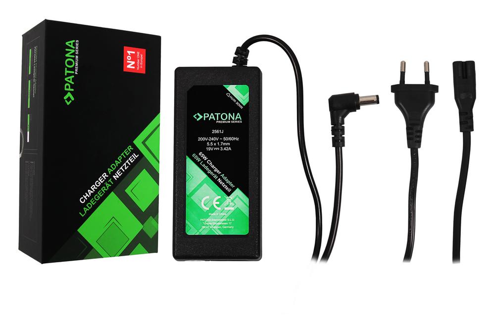 PATONA Alimentatore Premium 19V 3,42A 65W per Acer Travelmate 370 380 2300 2350 2700 4000 PATONA Alimentatore Premium 19V 3,42A 65W per Acer Travelmate 370 380 2300 2350 2700 4000