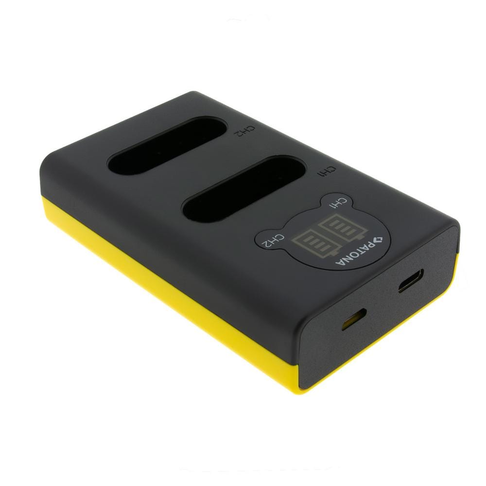 PATONA Carregador USB Dual LCD para Nikon EN-EL23 Coolpix P600