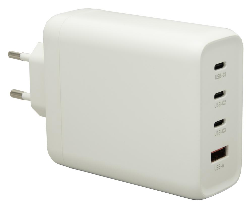 PATONA Premium GaN PD140W Adattatore Bianco con 3 porte USB‑C e 1 porta USB‑A PD3.0 QC3.0