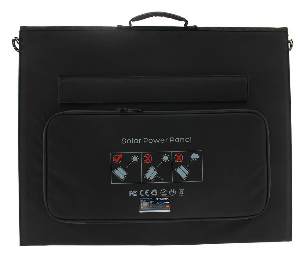 PATONA Platinum 100W Panneau solaire pliable 2‑faces avec sortie DC pour la maison, le travail, le loisir et le camping PATONA Platinum 100W Panneau solaire pliable 2‑faces avec sortie DC pour la maison, le travail, le loisir et le camping