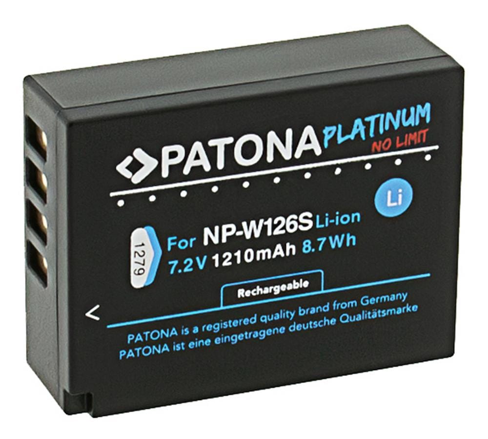 PATONA Platinum Battery for Fuji X‑T3 VPB‑XT3 NP‑W126S HS33 EXR Fujifilm Finepix Pro 1 HS30