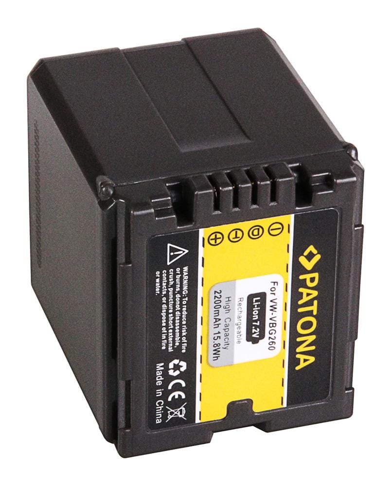 PATONA Batteria per Panasonic VW-VBG260 compatibile con VW-VBG070 e VW-VBG130