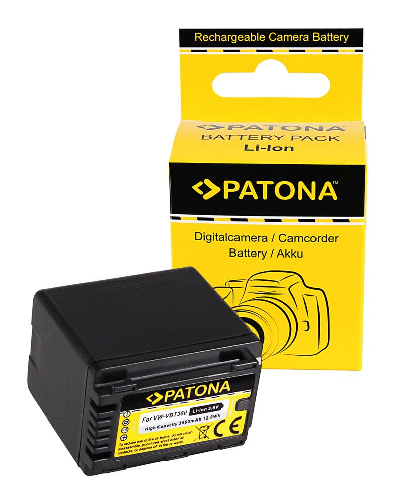 PATONA Battery for Panasonic VW-VBT380 HC-V720 V727EB V770EB W570