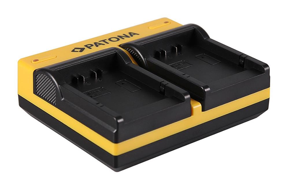 Caricatore Dual PATONA per Panasonic BLB13 Lumix DMCG1 DMC-G1 DMCG10 DMC-G10 DMCG10K con cavo Micro-USB
