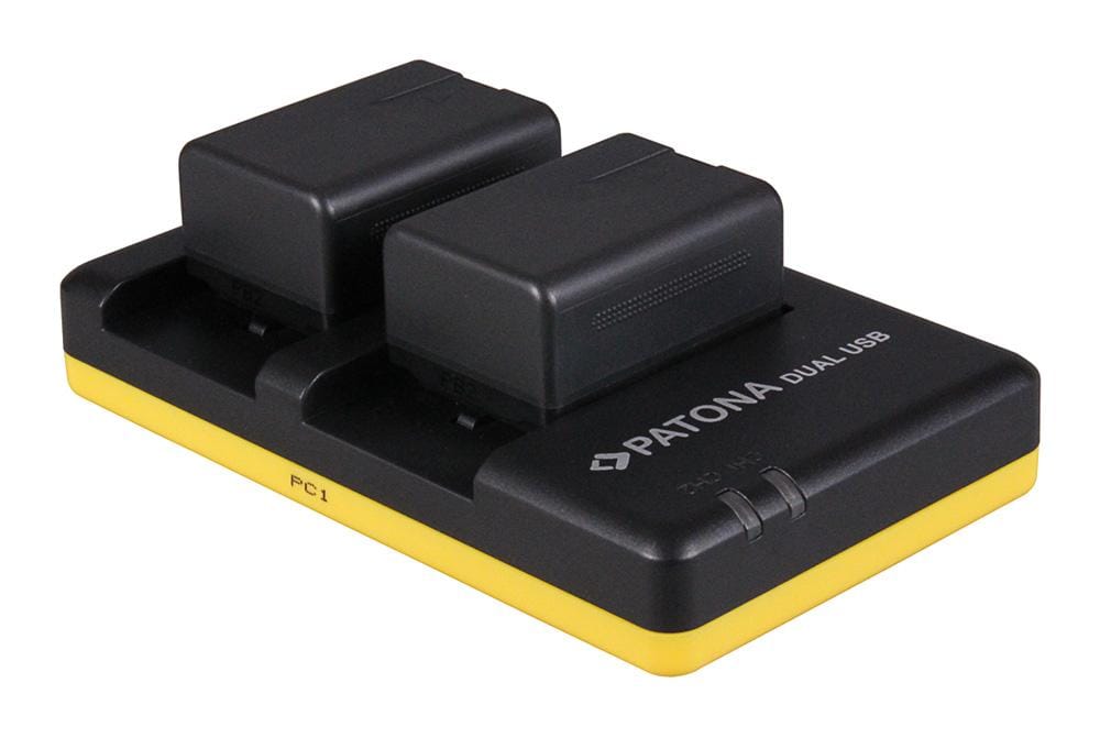 Caricatore Duale Rapido PATONA per Panasonic VW-VBT190 VBT-380 HC-V757 con cavo Micro-USB Caricatore Duale Rapido PATONA per Panasonic VW-VBT190 VBT-380 HC-V757 con cavo Micro-USB